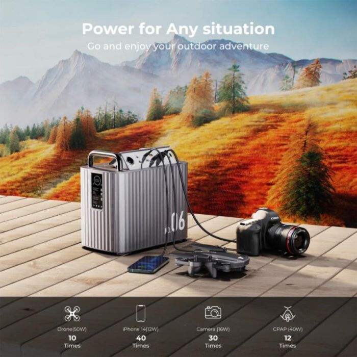 Voltme Hako Portable Power Station 600W/ 577.2Wh Silver
