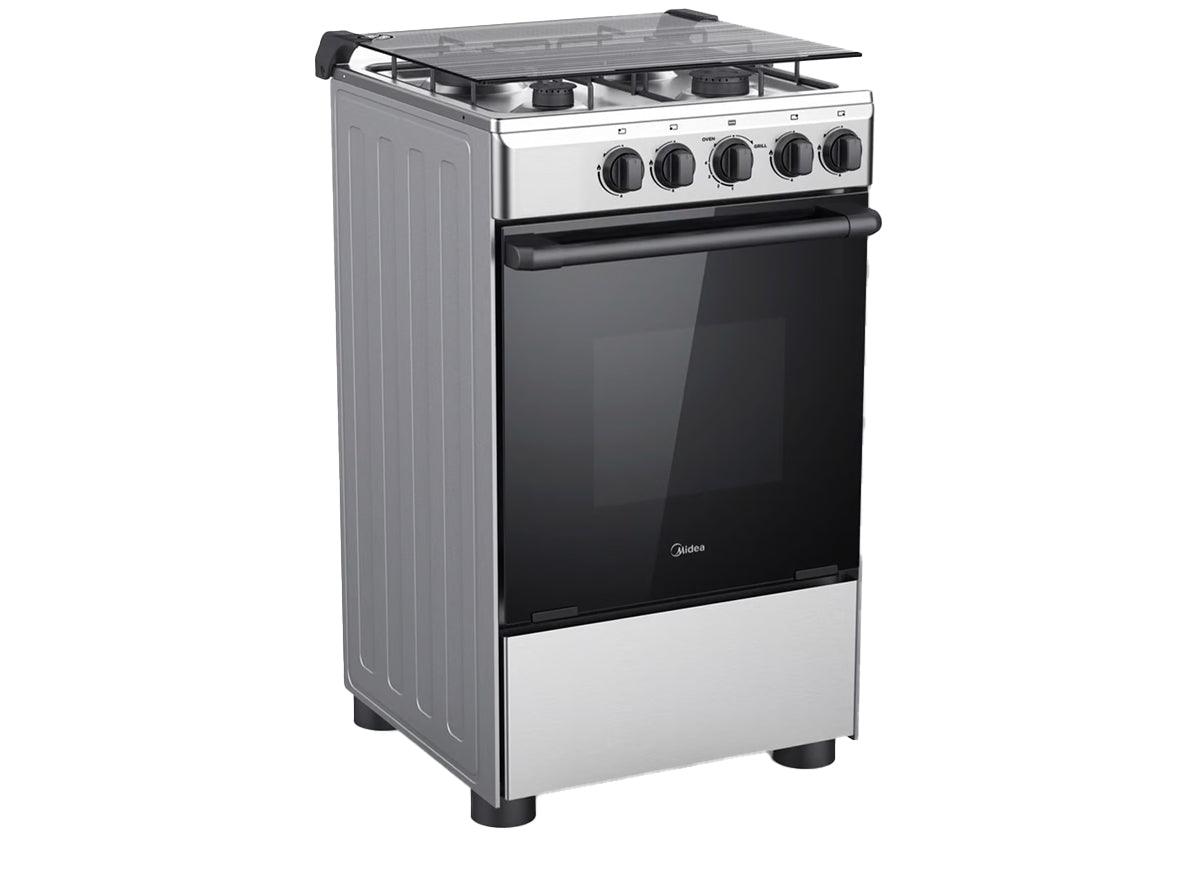 Midea Gas Cooker - 50X55 cm 4 Burner - Silver - Zayoom