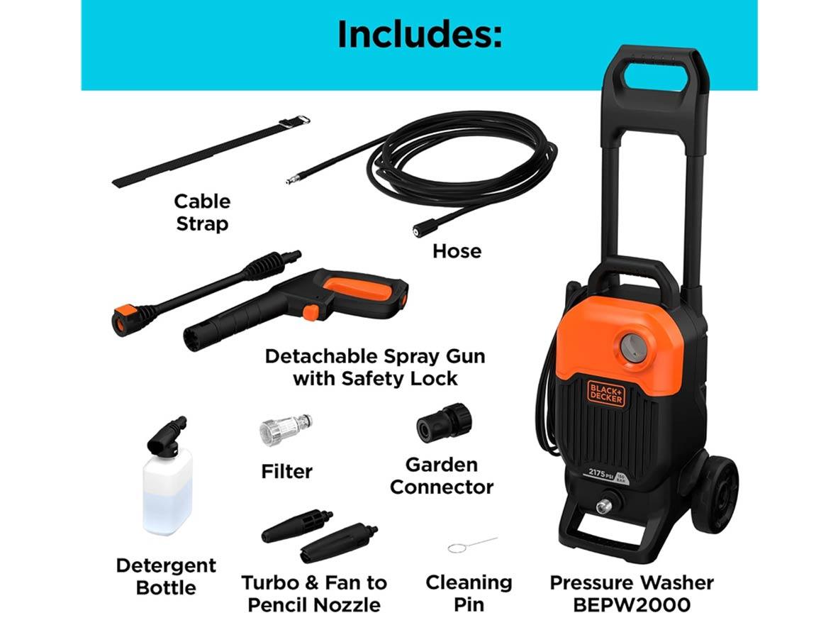BLACK+DECKER 150 Bar/2100 PSI Pressure Washer - 2000W - Zayoom