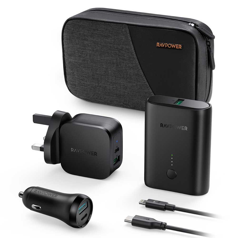 RAVPower 5-Pack Portable Charger Combo - Black - Zayoom