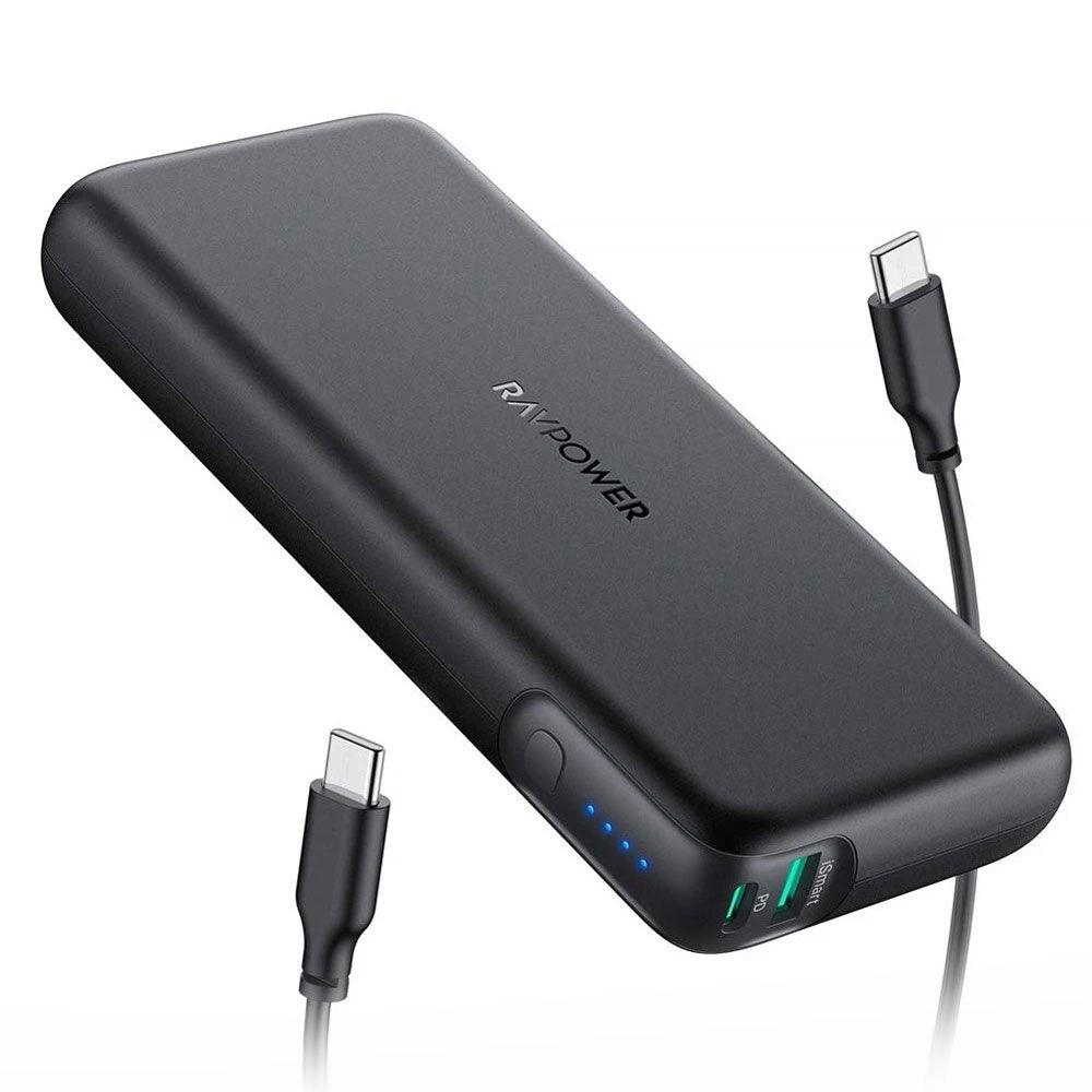 RAVPower PD Pioneer 20000mAh 60W 2-Port Power Bank - RP-PB201 - Black - Zayoom