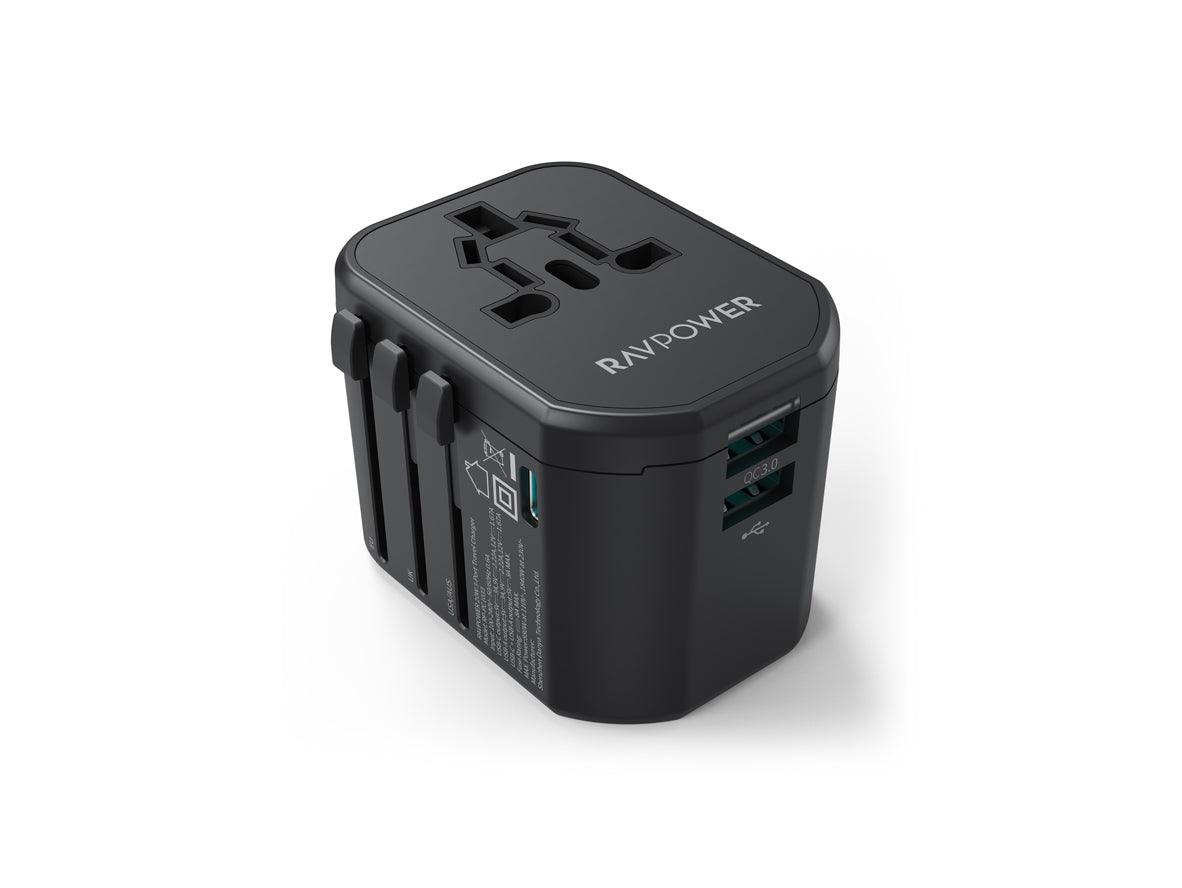 RAVPower RP-PC1033 PD Pioneer 20W - 3-Port Travel Charger - Black - Zayoom