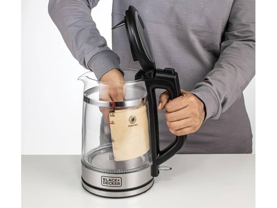 BLACK+DECKER Glass Kettle Double Wall 1.7L - 2200W - Zayoom