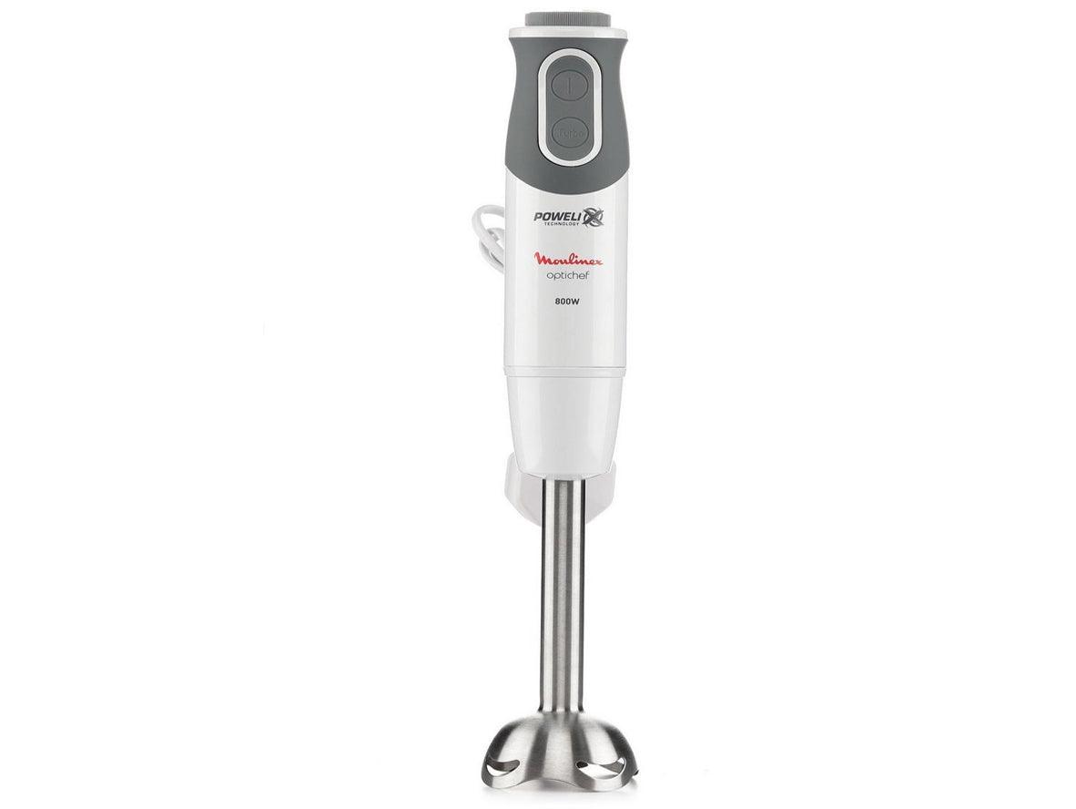 Moulinex Optichef Hand Blender 800W 20 Speed Settings + Pulse with Beaker 800ML and Chopper 500ML - Stainless Steel - Zayoom