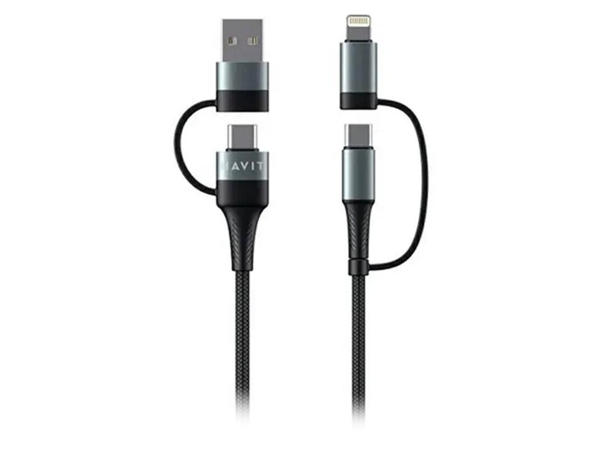 Havit CB6244 USB Cable 4 in 1 - Black - Zayoom