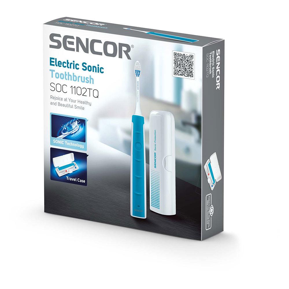 Sencor SOC 1102 Electric Sonic Rechargeable Toothbrush - Turquoise - Zayoom