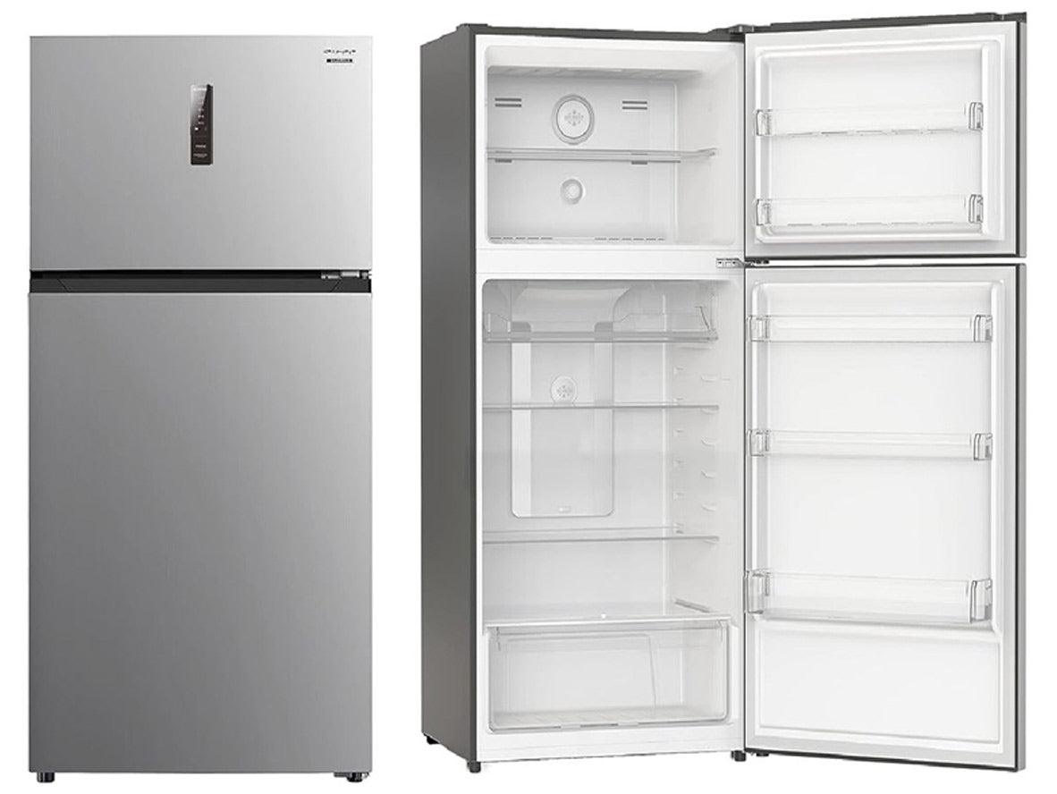 Sharp 620L Two Door Top Mount Inverter Compressor Freestanding Refrigerator 21.9CFT - Inox - Zayoom