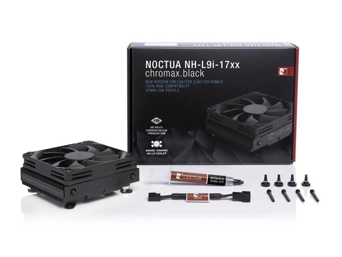 Noctua NH-L9i-17xx Chromax Premium Low-Profile CPU Air Cooler For Intel LGA1700 - Zayoom