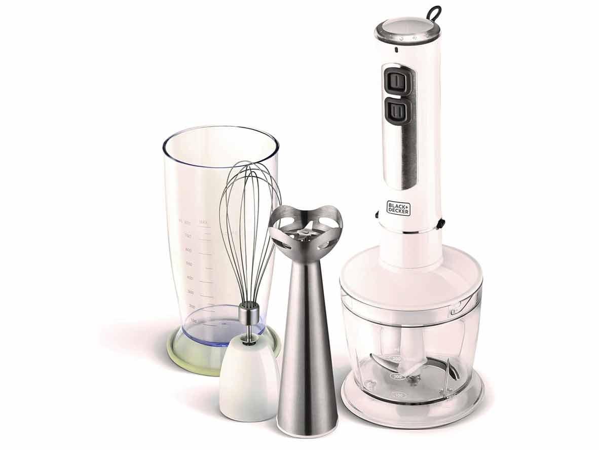 BLACK+DECKER 4 In 1 Hand Blender w Chopper & Whisk - 400W - Zayoom