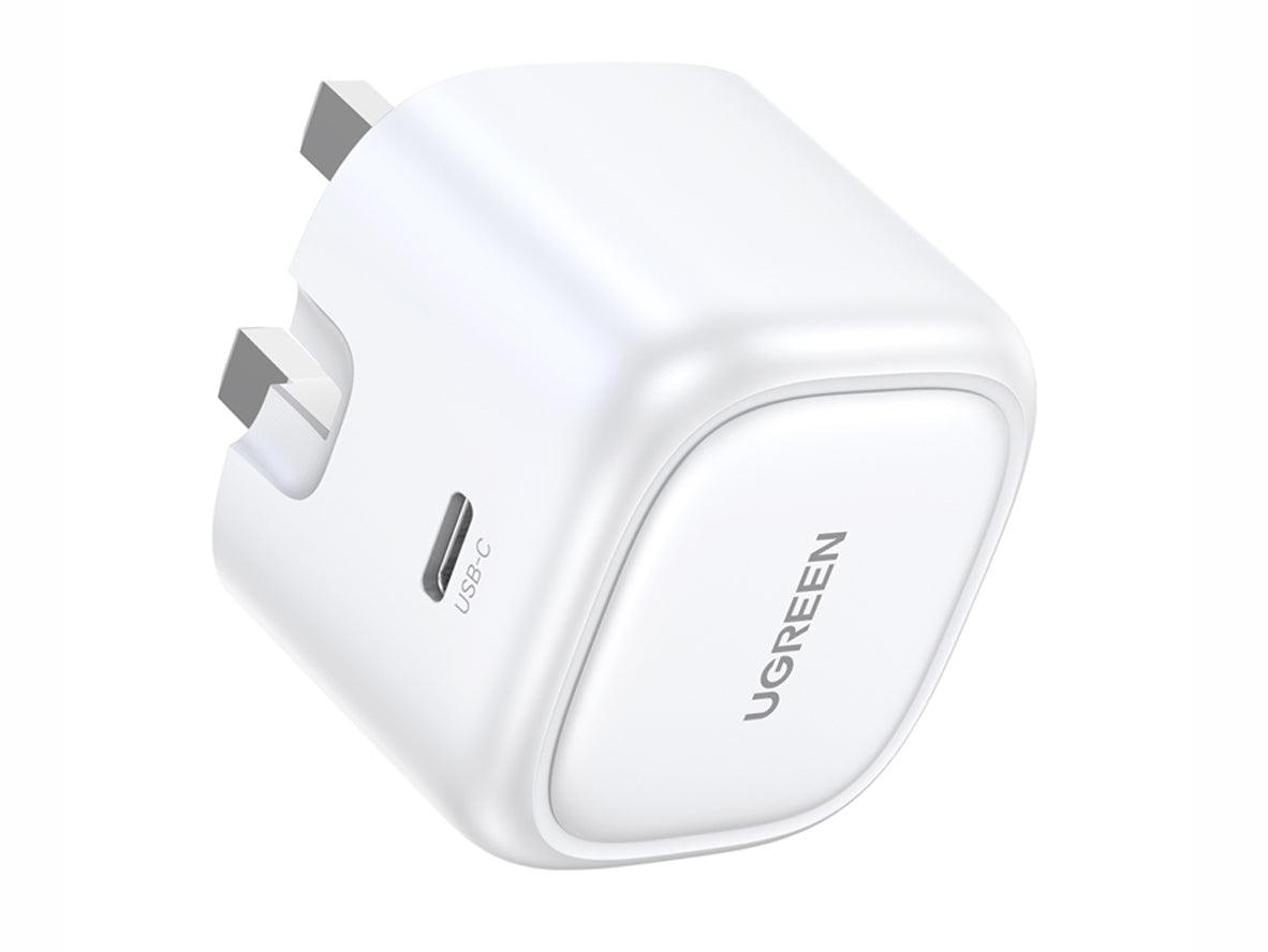 UGREEN 15330 Nexode 30W USB-C PD GaN Fast Charger UK - White - Zayoom