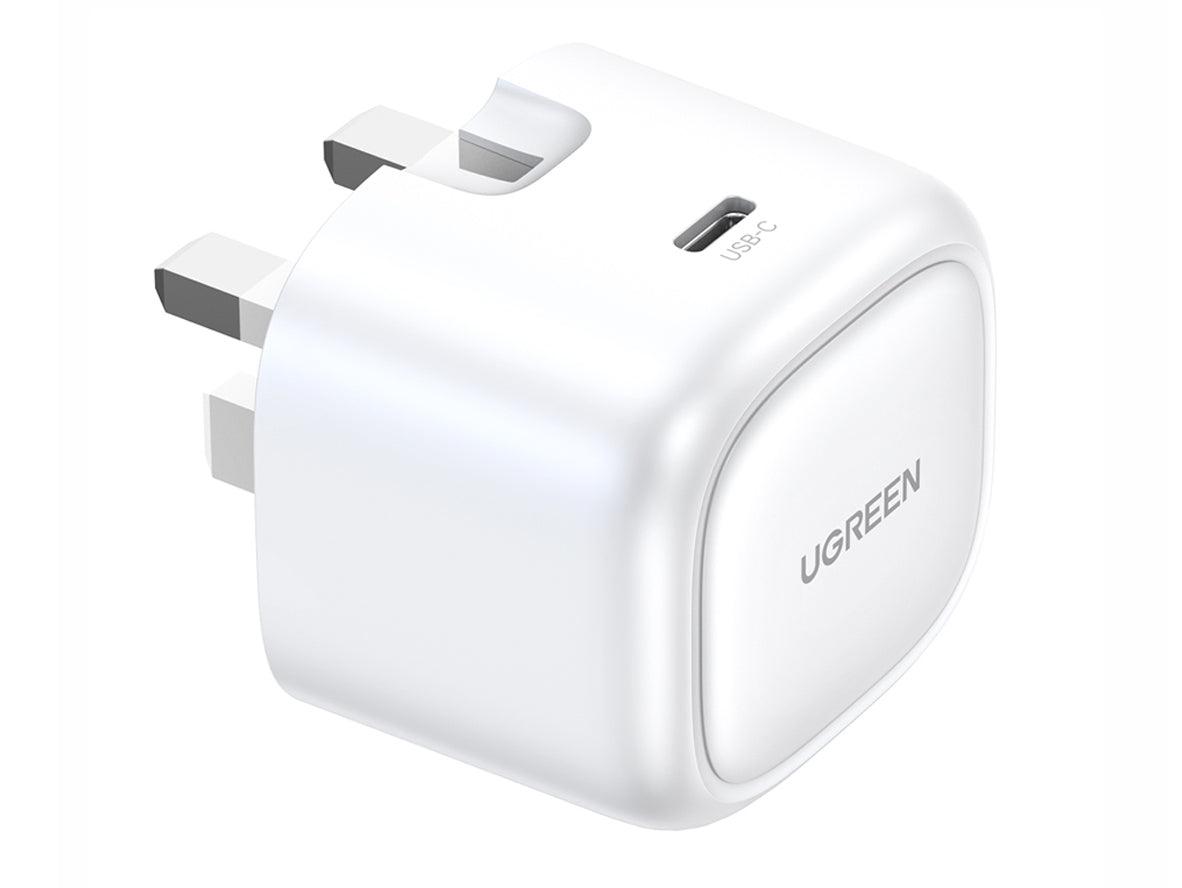 UGREEN 15330 Nexode 30W USB-C PD GaN Fast Charger UK - White - Zayoom