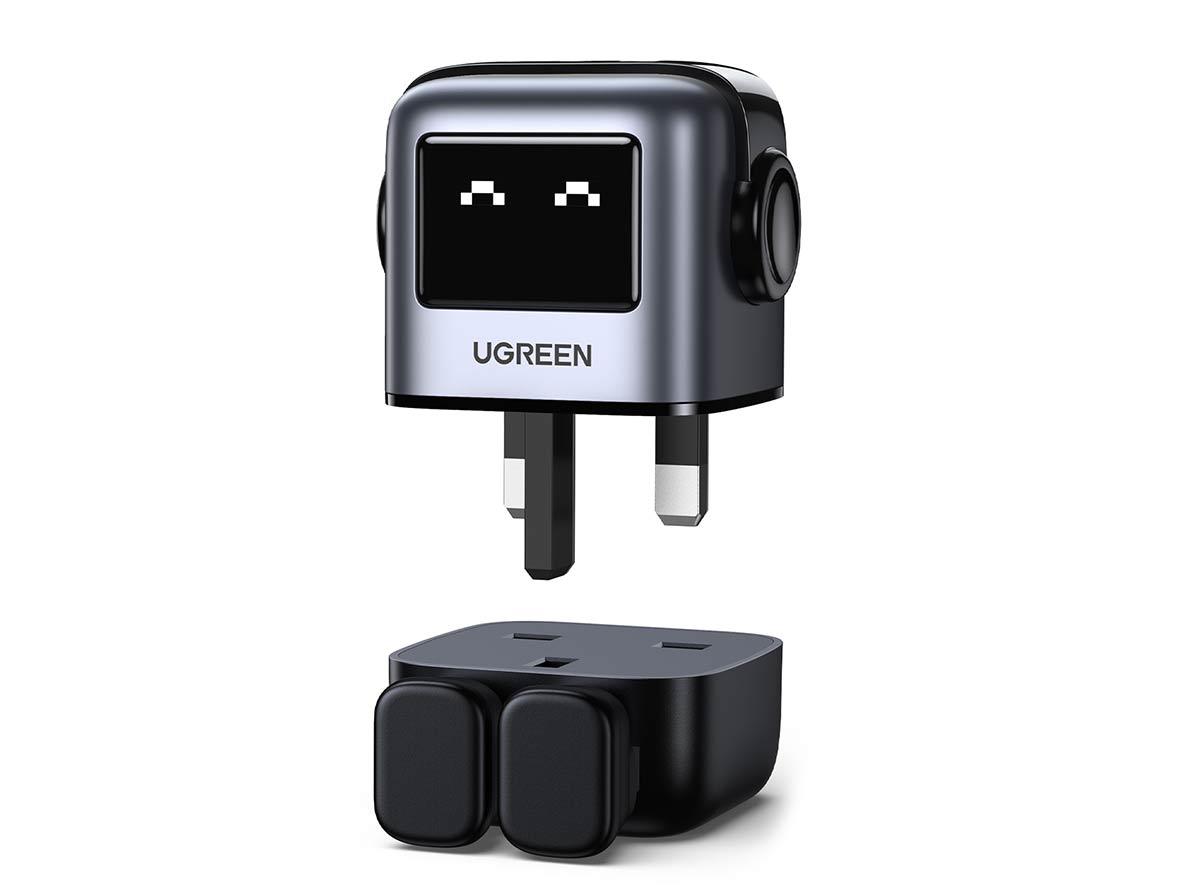 UGREEN 25686 Nexode RG - 65W - 3-Port GaN Fast Charger UK - Grey - Zayoom