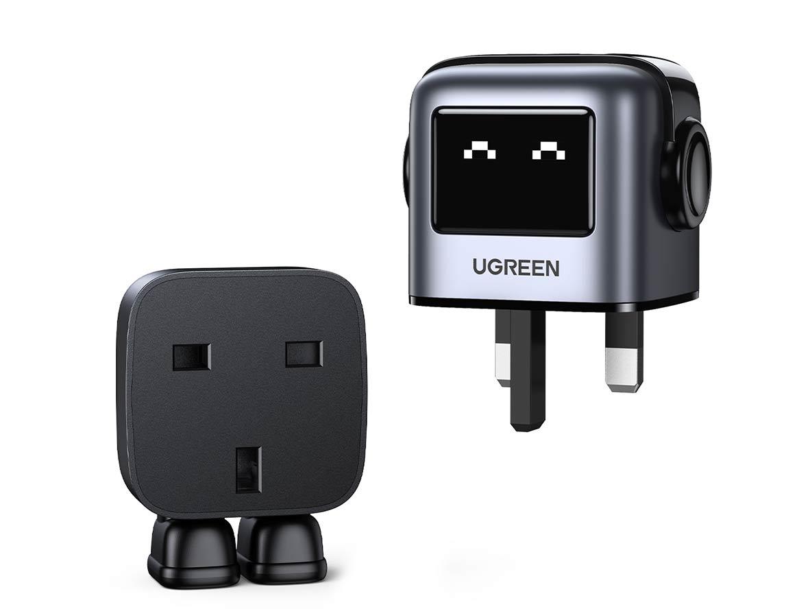 UGREEN 25686 Nexode RG - 65W - 3-Port GaN Fast Charger UK - Grey - Zayoom