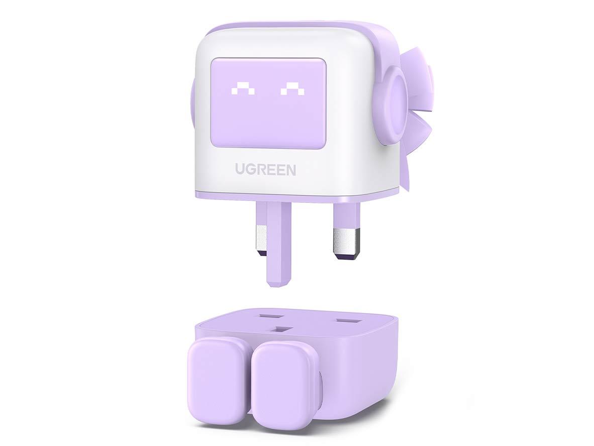 UGREEN 35292 Nexode RG - 65W - 3-Port GaN Fast Charger UK - Purple - Zayoom
