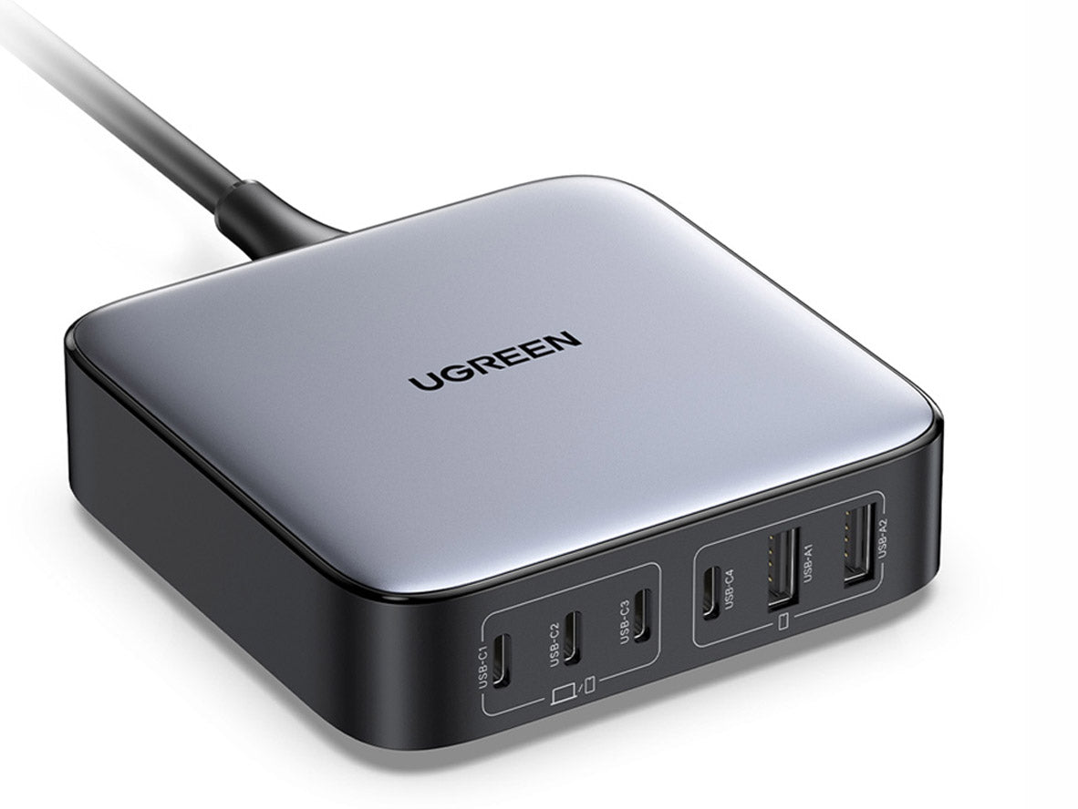 شاحن سطح المكتب UGREEN 40915 GaN 200W مزود بـ 6 منافذ