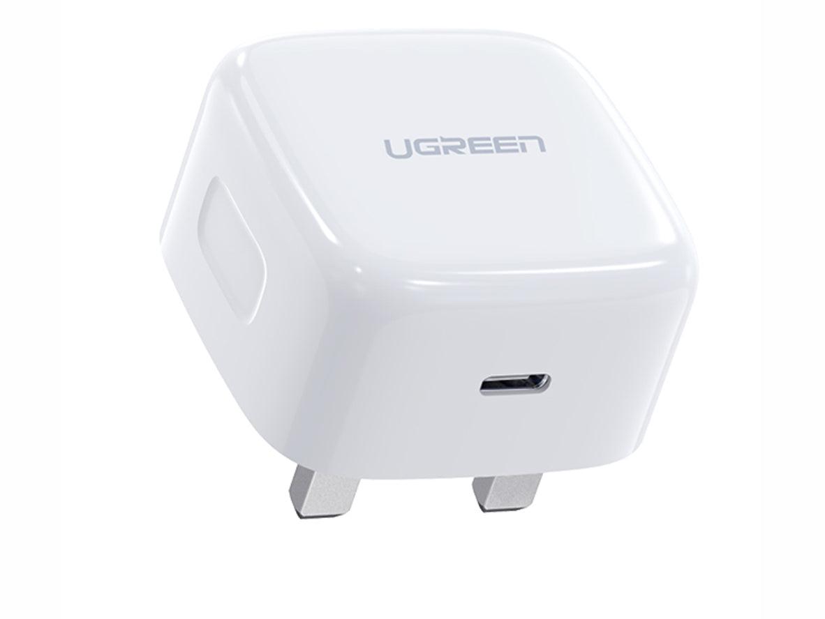 UGREEN 60451 PD 20W Fast Charger UK - White - Zayoom