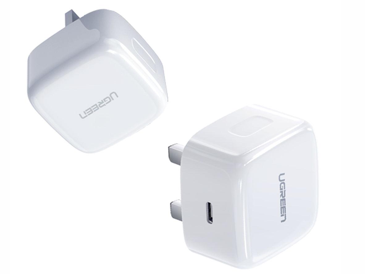 UGREEN 60451 PD 20W Fast Charger UK - White - Zayoom