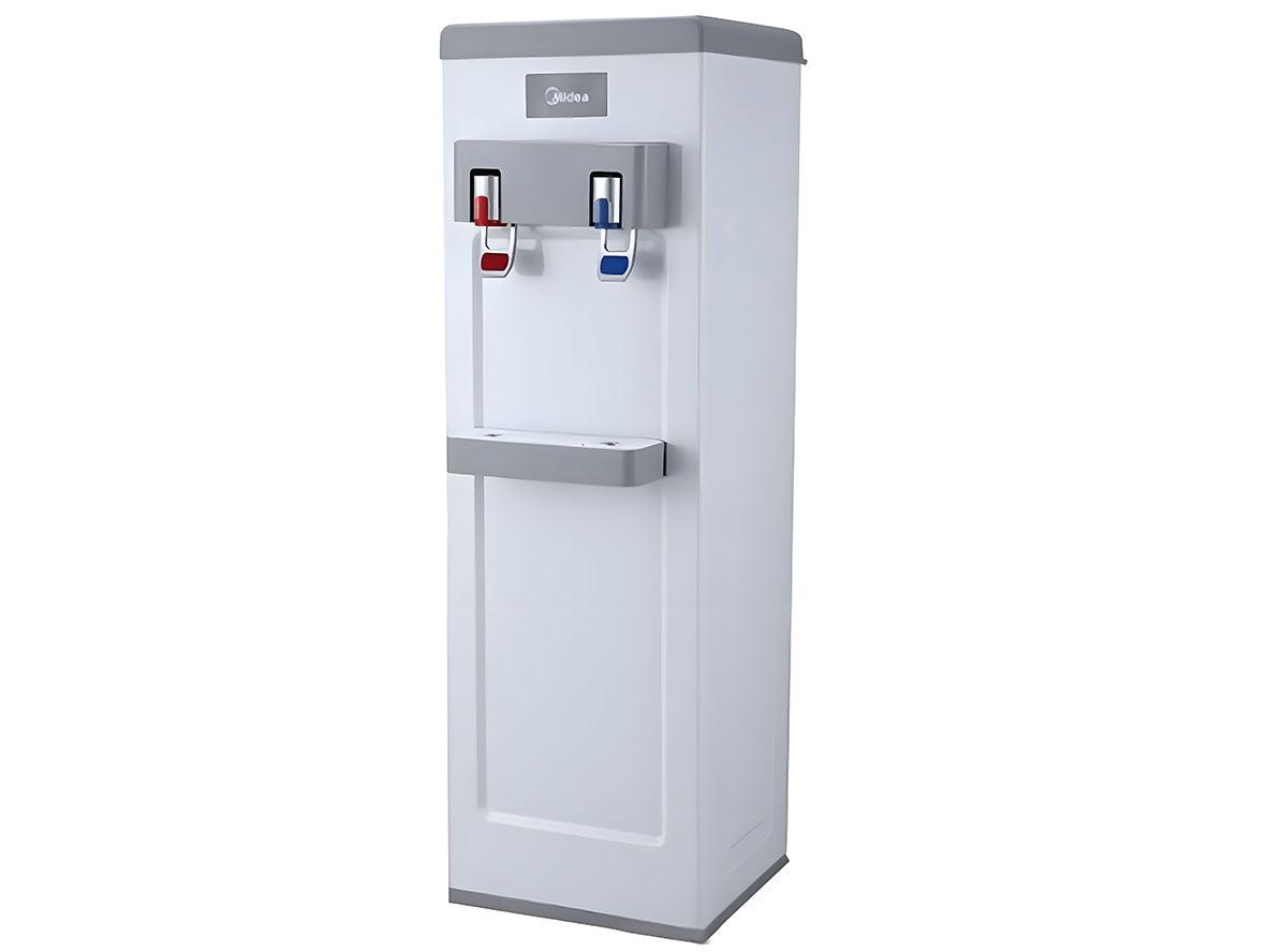 Midea Free Standing 2 Tap Water Dispenser with Child Safety Lock - White - Zayoom
