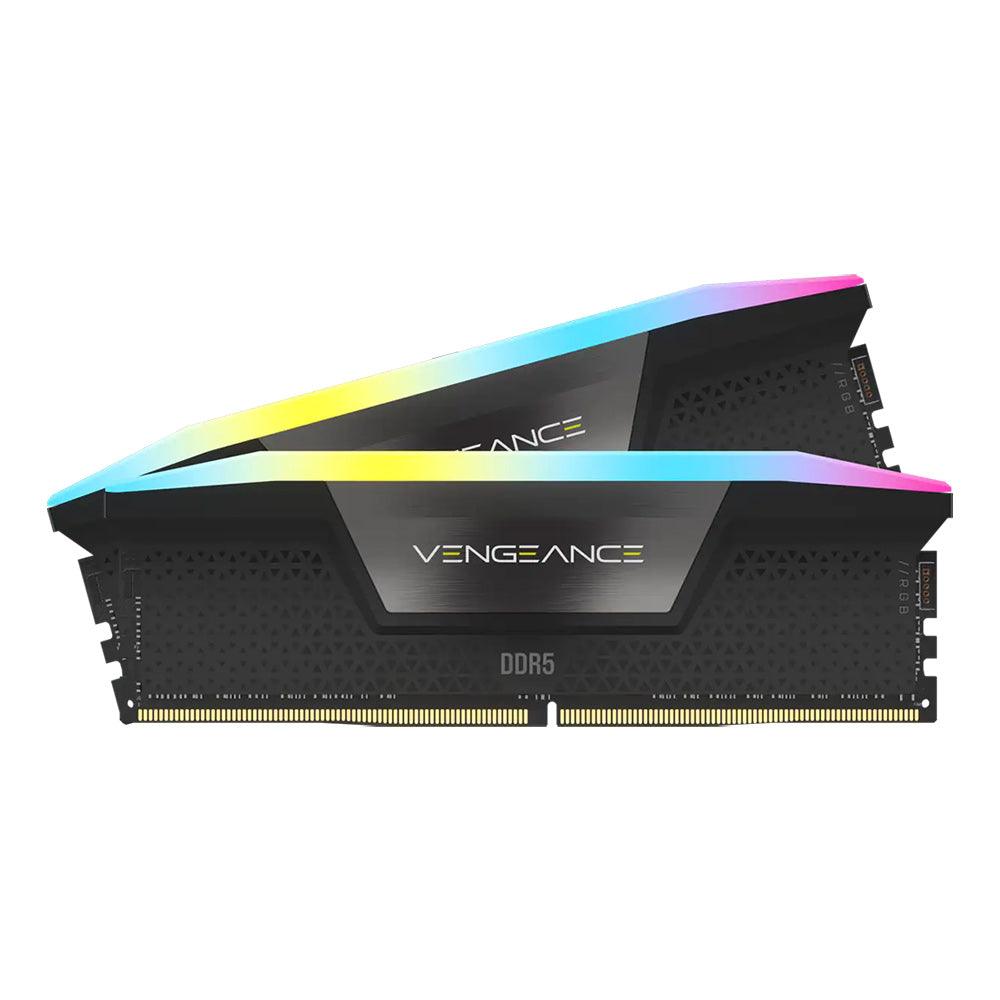 Corsair VENGEANCE RGB 32GB (2x16GB) DDR5 DRAM 7200MHz C34 Memory RAM Kit - Black - Zayoom