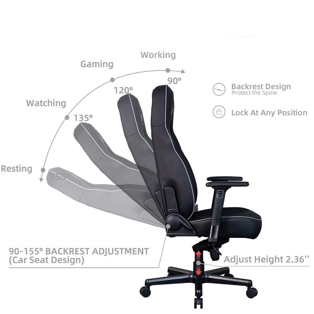 Victorage PU Leather Chair - Crown Series - Black - Zayoom