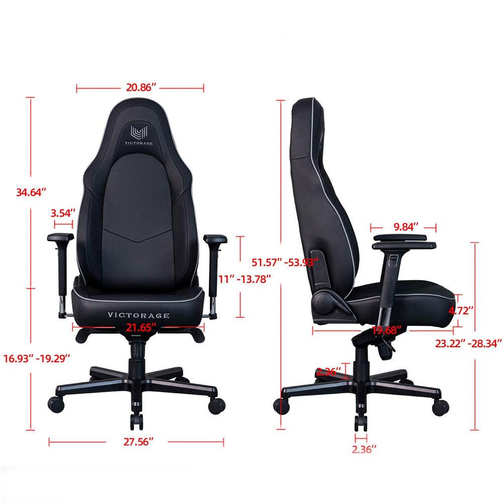 Victorage PU Leather Chair - Crown Series - Black - Zayoom