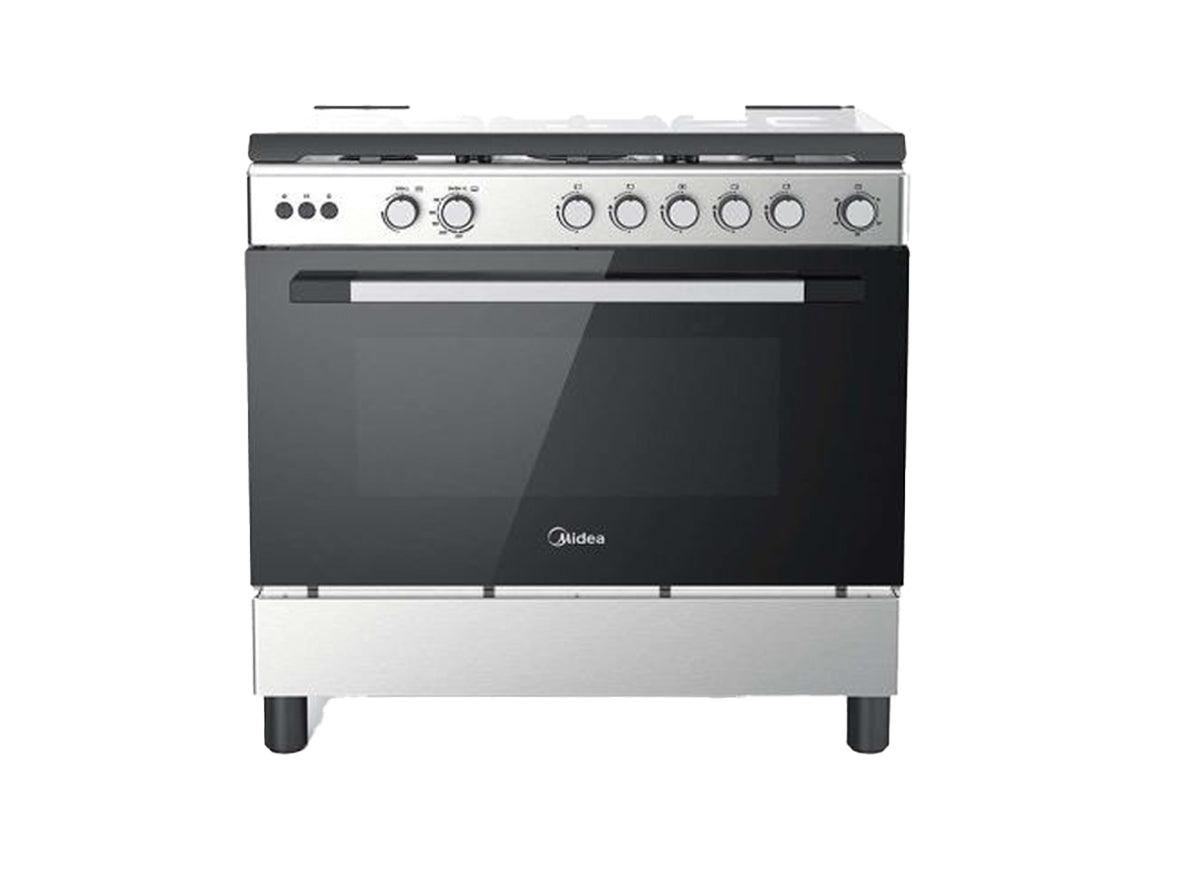 Media 5-burner silver gas stove