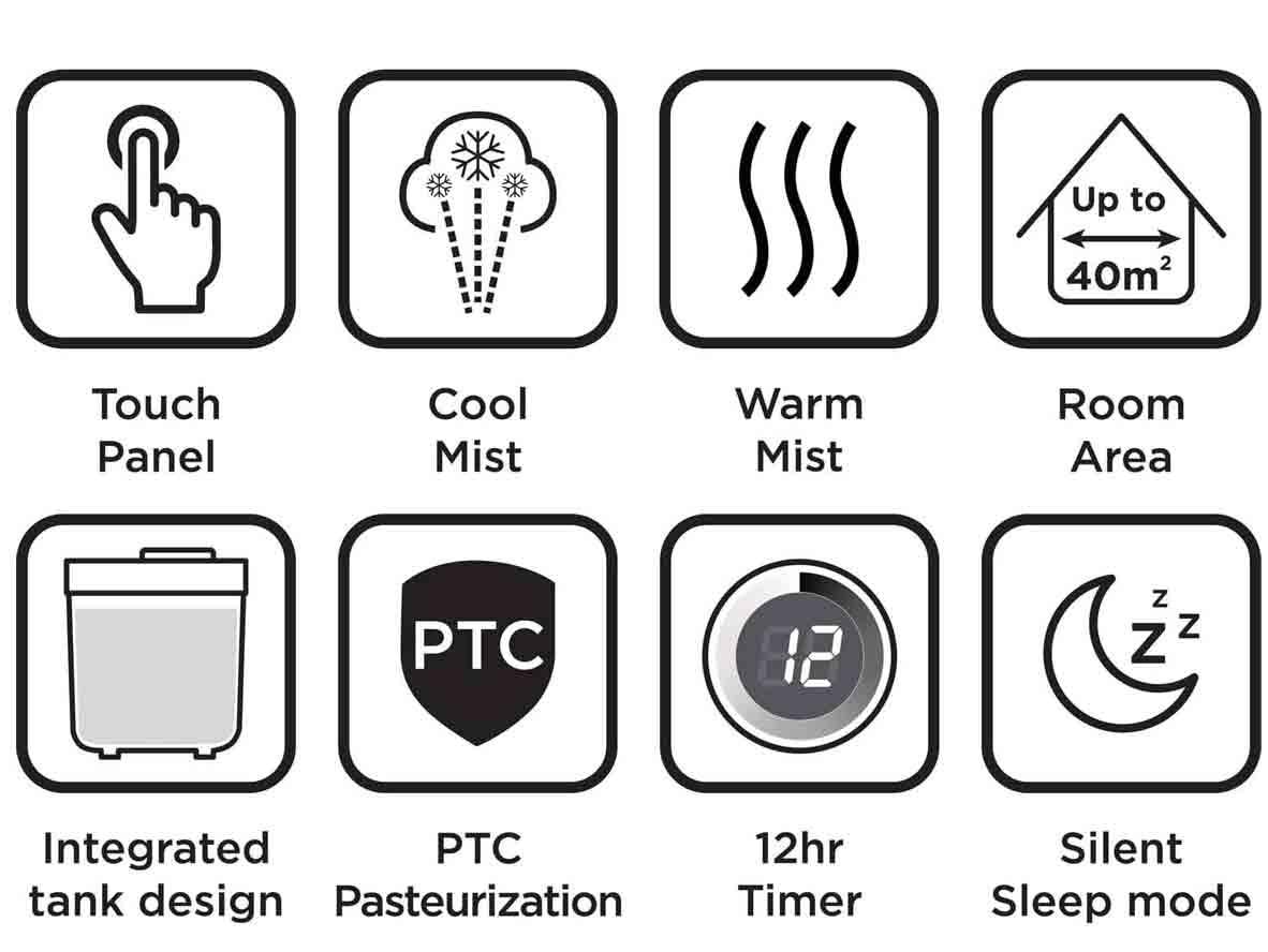 BLACK+DECKER Digital Humidifier with Cool Mist 4L - 110W - Zayoom