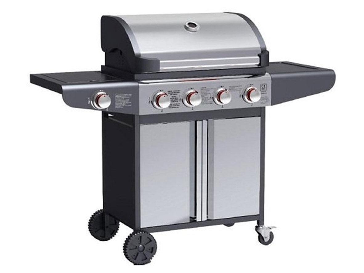 Admiral Gas BBQ Grill - 4 Burners - Black / Grey - Zayoom
