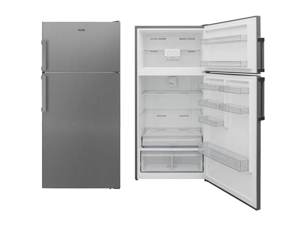 Vestel 850L Top Mount Refrigerator No Frost 30CFT - Silver - Zayoom