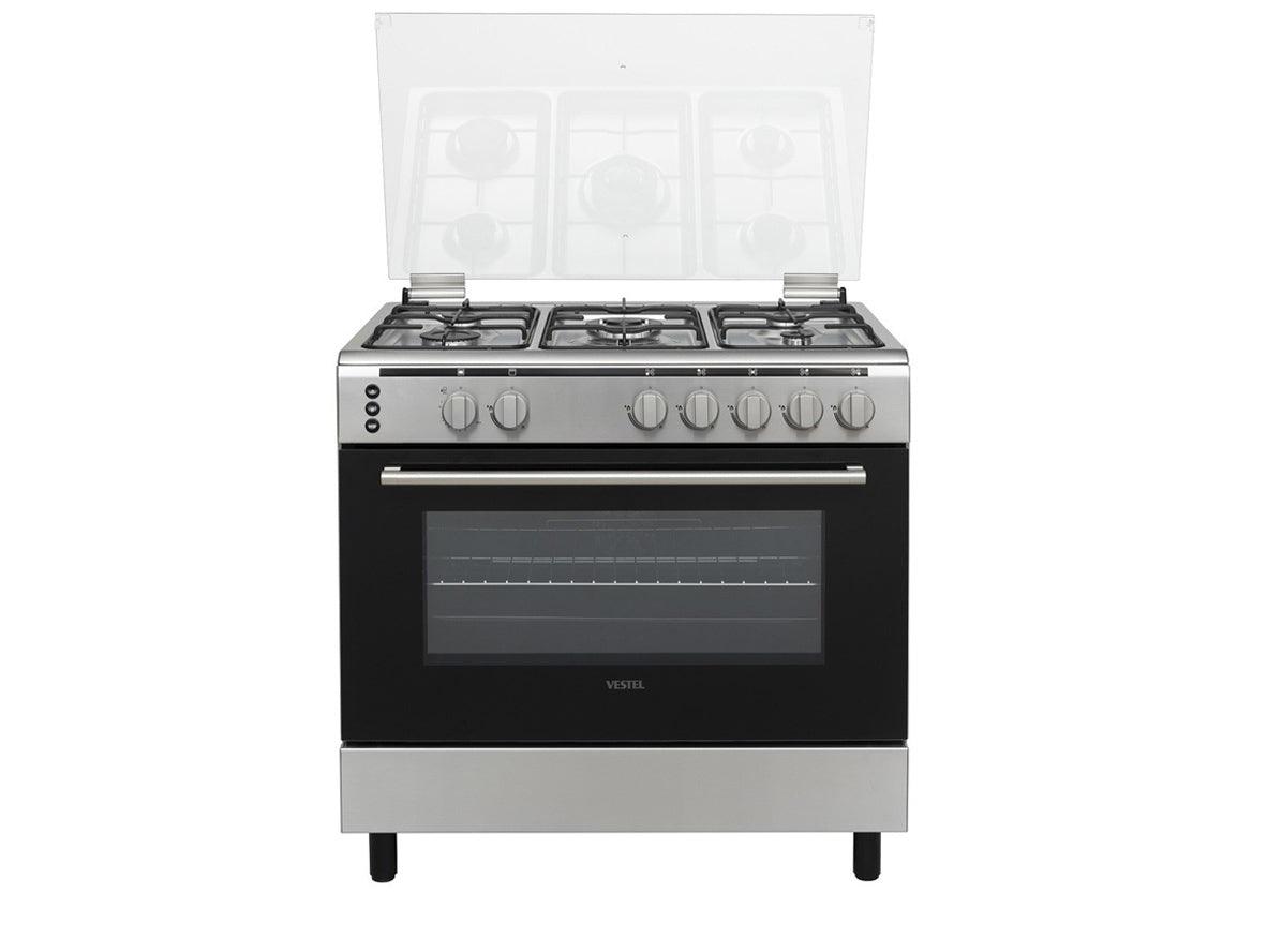 Vestel 90x60cm 5 Burner Gas Cooker 100L - Zayoom