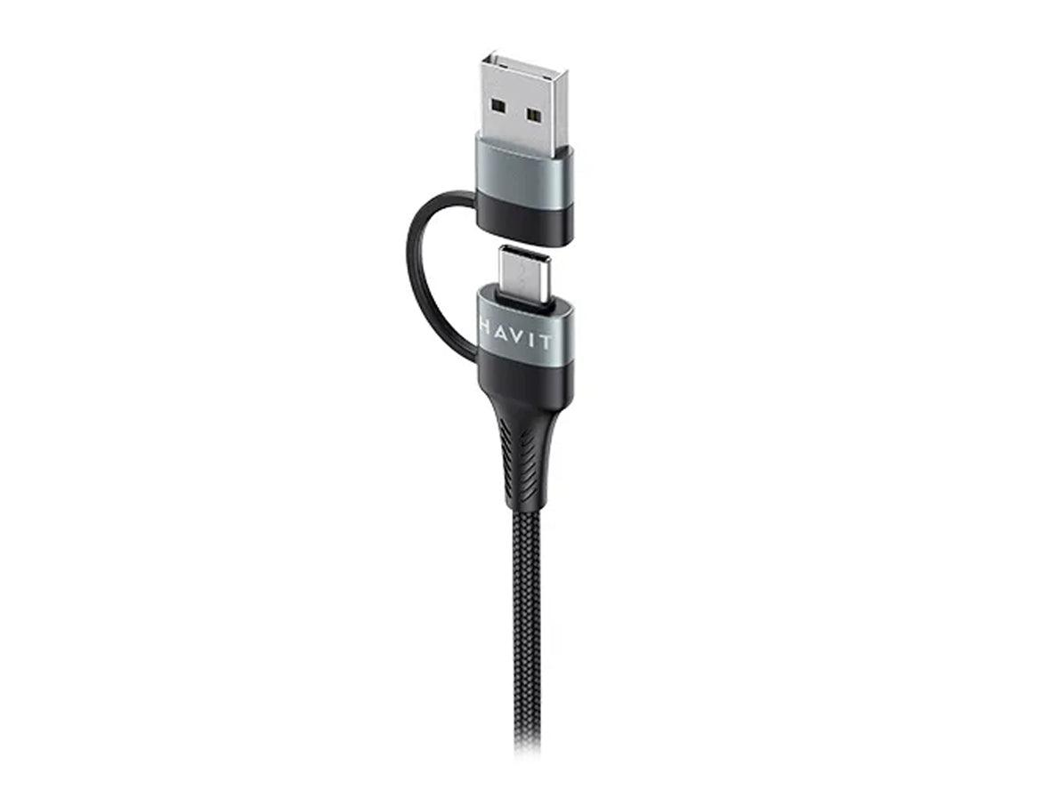 Havit CB6244 USB Cable 4 in 1 - Black - Zayoom
