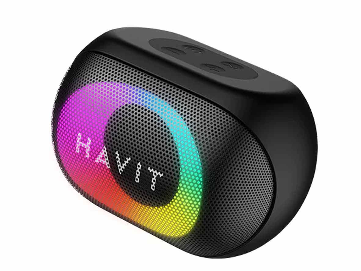 Havit SK885BT Colorful RGB Light Wireless Waterproof Speaker - Black - Zayoom