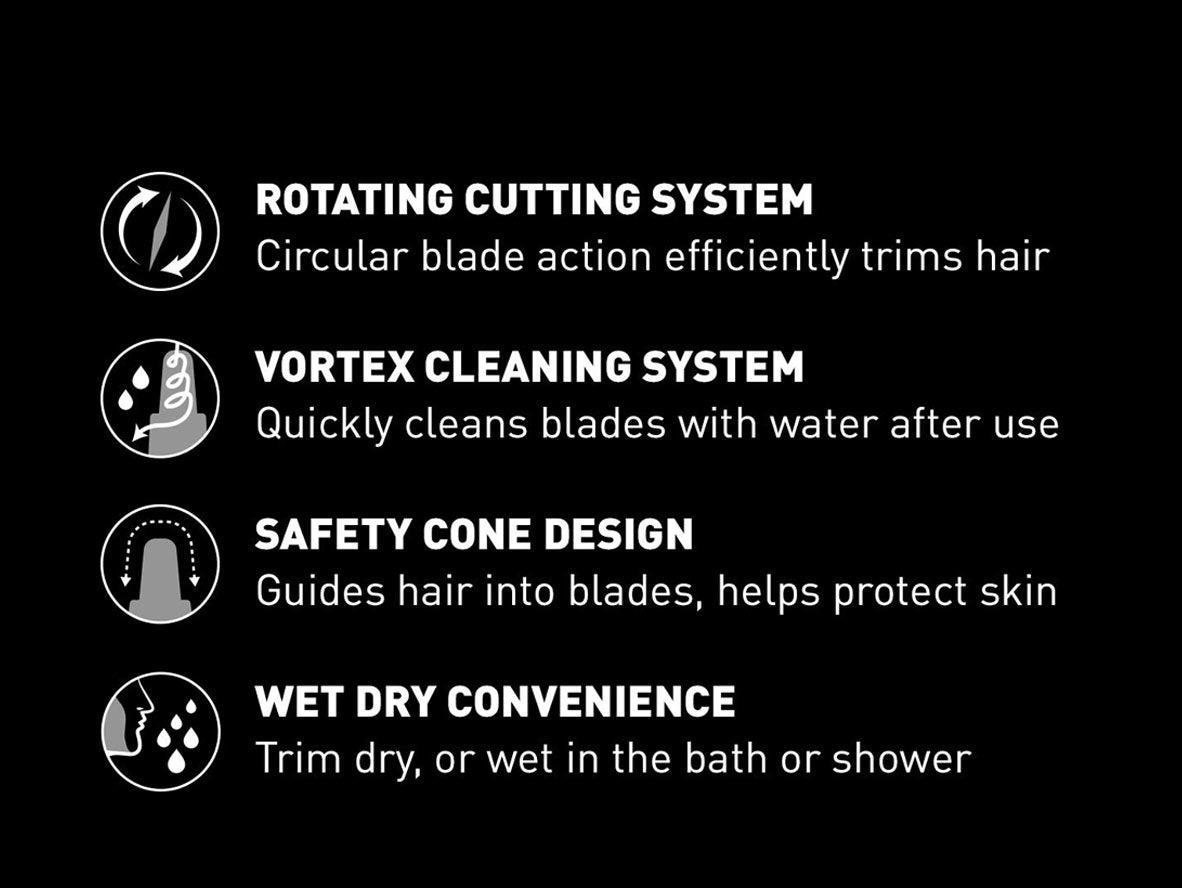 Panasonic Nose and Ear Hair Trimmer with Vortex Cleaning System - Zayoom