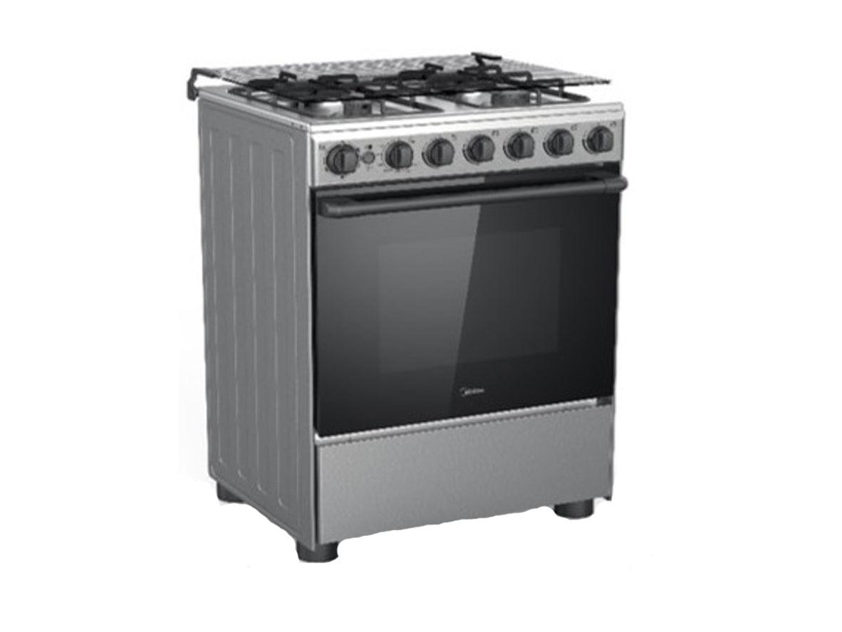 Media 4-burner silver gas stove