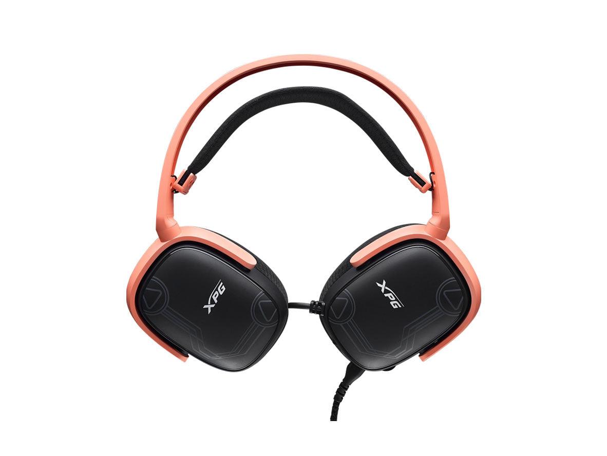 XPG PRECOG S Wired Gaming Headset - Black / Coral - Zayoom