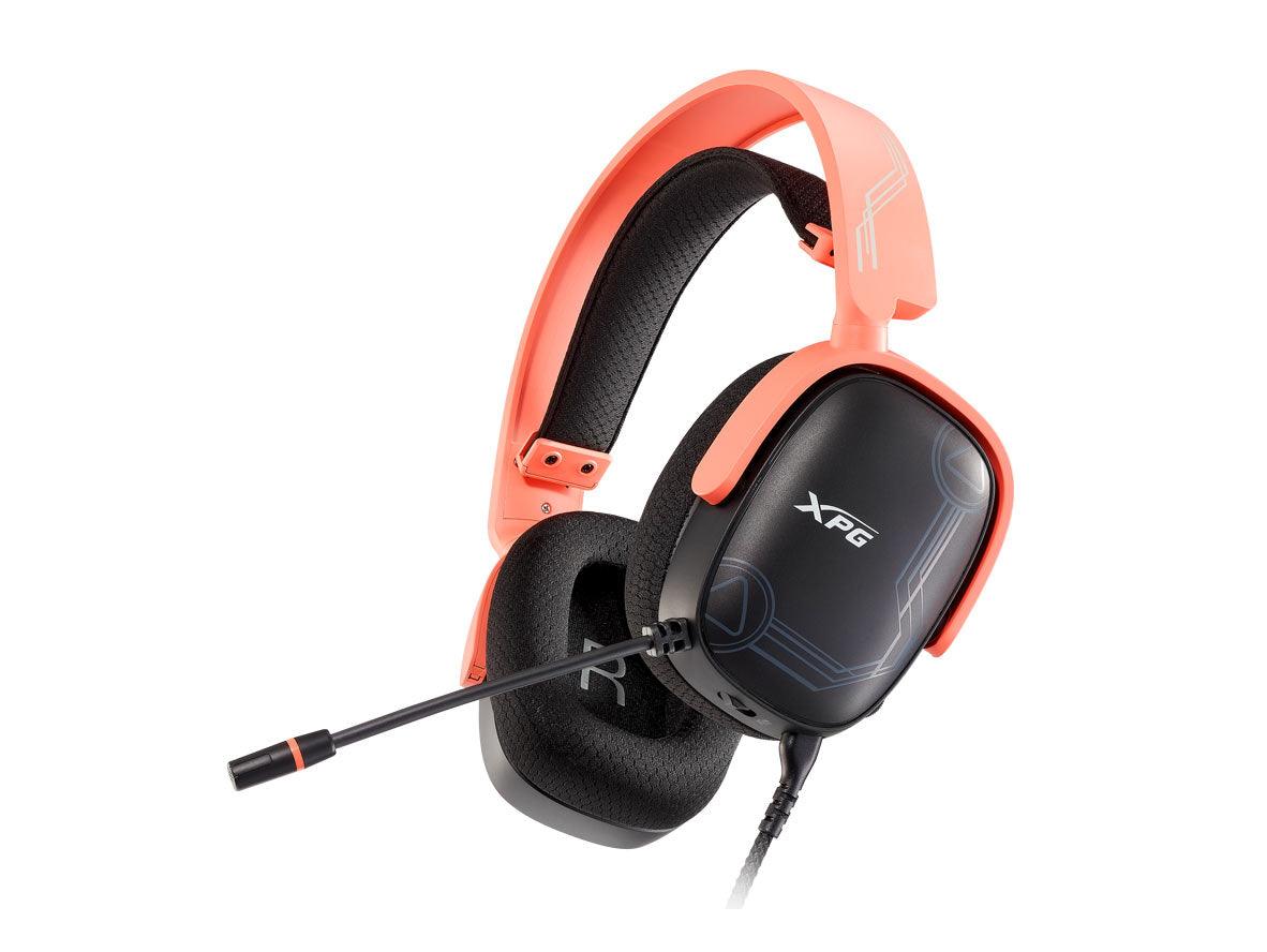 XPG PRECOG S Wired Gaming Headset - Black / Coral - Zayoom