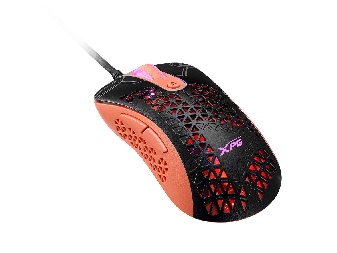 XPG Slingshot Wired Gaming Mouse - Black + Coral - Zayoom