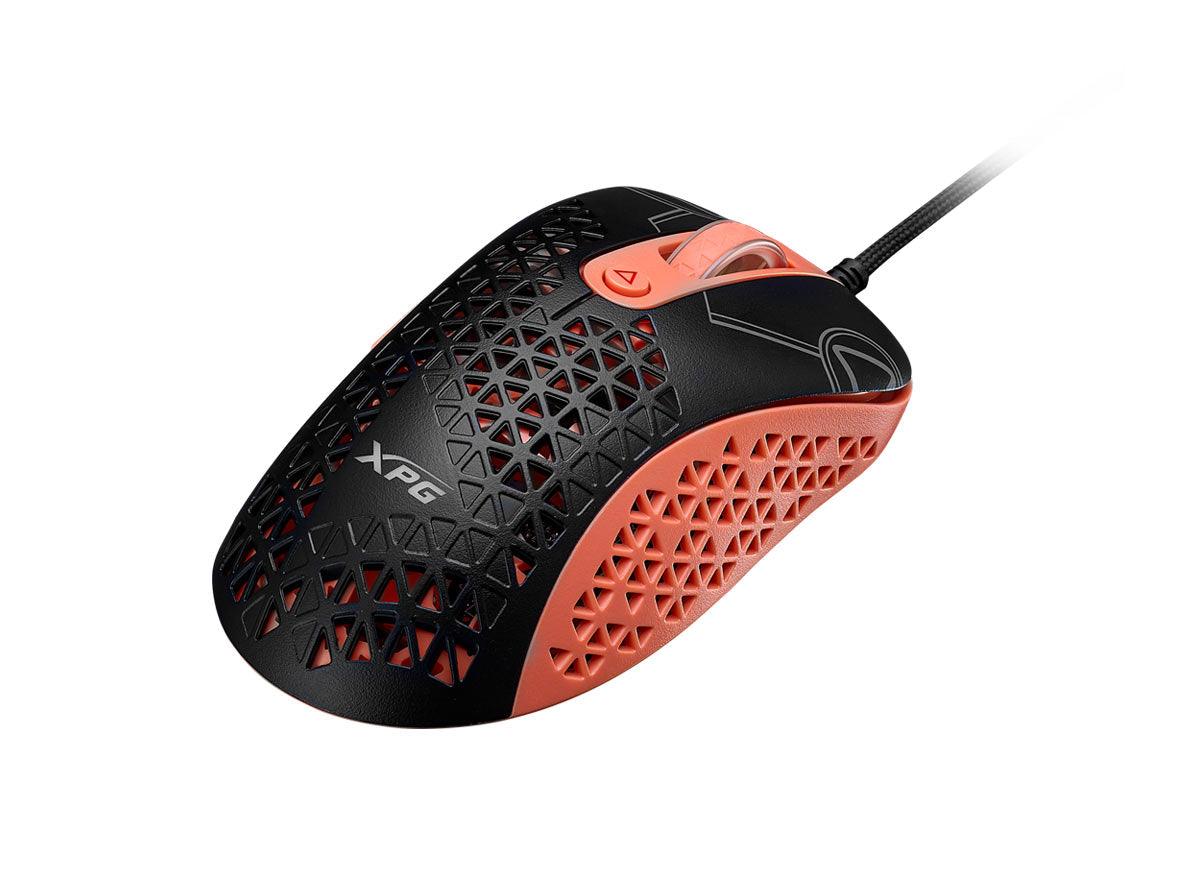XPG Slingshot Wired Gaming Mouse - Black + Coral - Zayoom