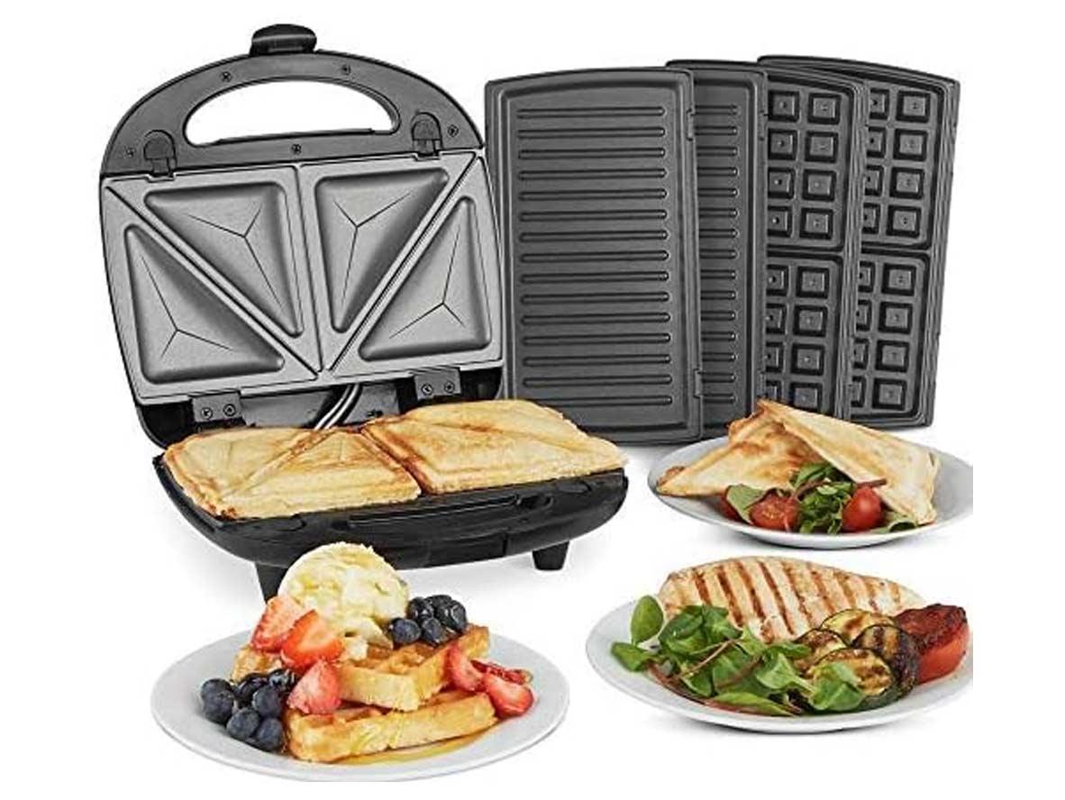 Sharp 3 In 1 Sandwich - Grill - Waffle Maker 4 Slices - 1400W - Zayoom