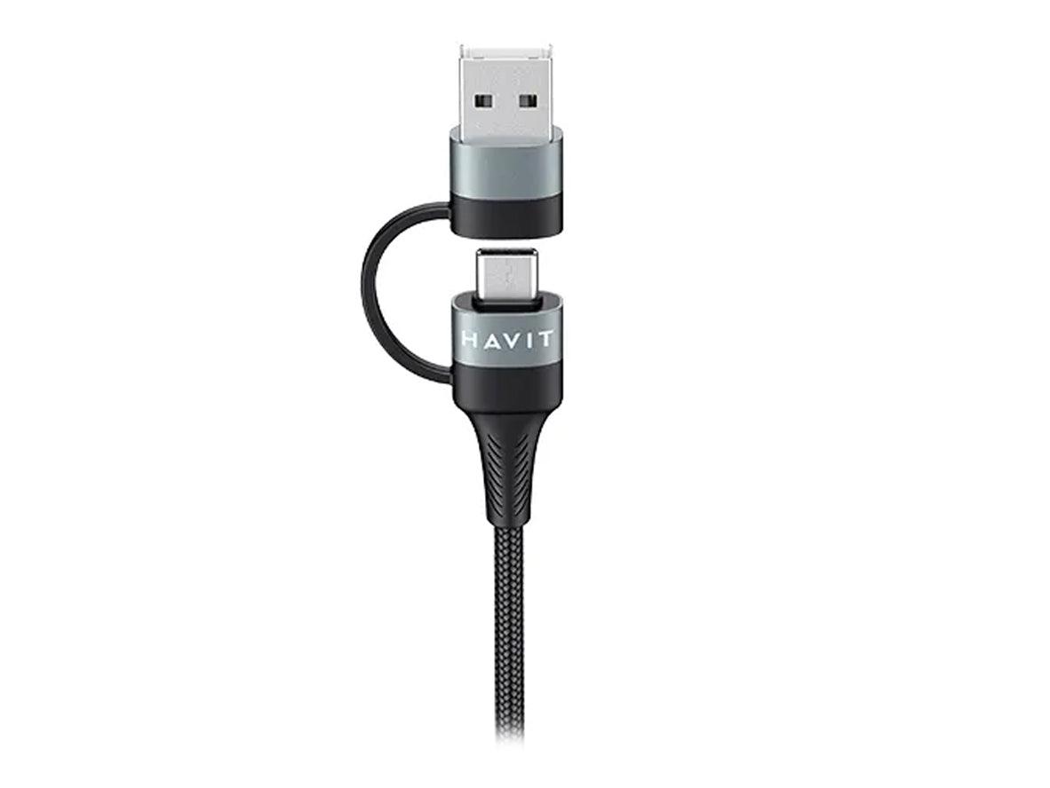 Havit CB6244 USB Cable 4 in 1 - Black - Zayoom