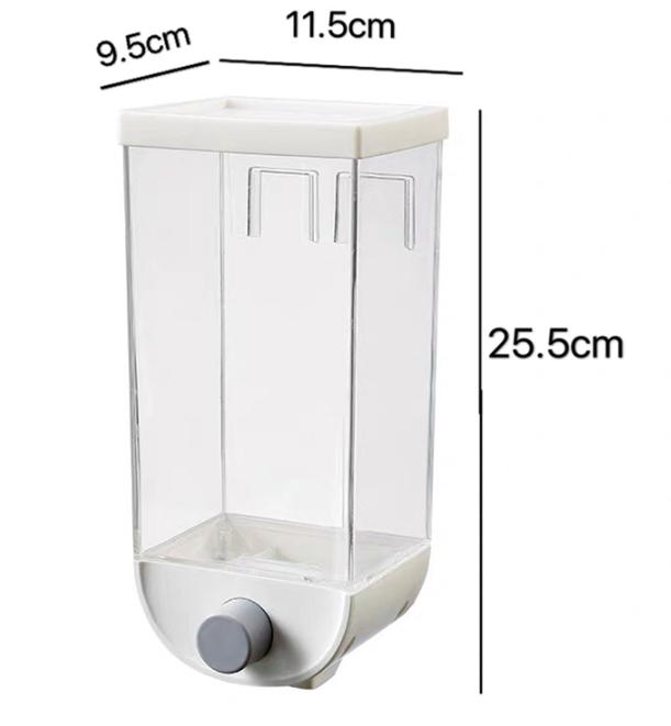 1.5 Litre Wall Mounted Kitchen Cereal & Food Dispenser - Assorted Colors