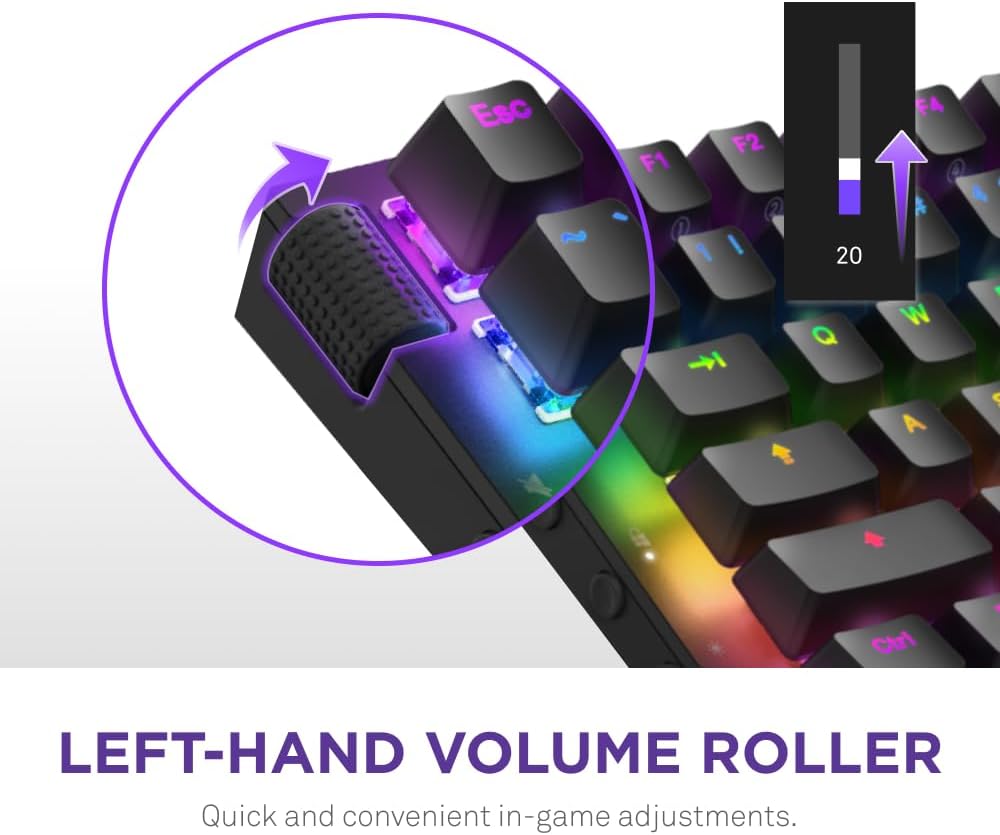 إن زد إكس تي فانكشن 2 ميني تي كيه إل كيبورد ألعاب بصرية سلكية (مفاتيح إن زد إكس تي سويفت أوبتيكال ) - أسود