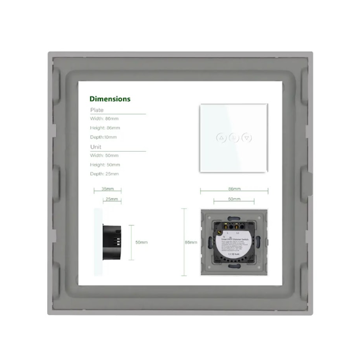 Smart WiFi Smart Dimmer Switch - White
