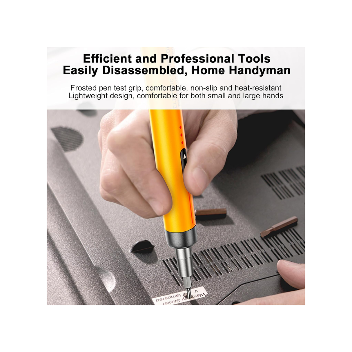 طقم مفك كهربائي متعدد الوظائف 120 في 1 مع بطارية قابلة لإعادة الشحن 500 مللي أمبير وسرعة 150 دورة في الدقيقة وشحن تايب-سي ورؤوس دقيقة وأدوات حقيبة محمولة