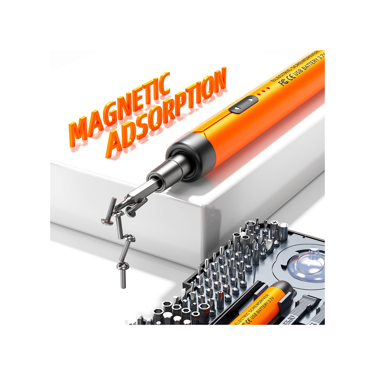 طقم مفك كهربائي متعدد الوظائف 120 في 1 مع بطارية قابلة لإعادة الشحن 500 مللي أمبير وسرعة 150 دورة في الدقيقة وشحن تايب-سي ورؤوس دقيقة وأدوات حقيبة محمولة