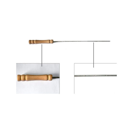 طقم 12 قطعة أسياخ للشواء من إبر ستانلس ستيل مع ملصق