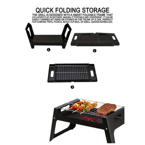 شواية فحم قابلة للطي – شواية باربيكيو محمولة من الستانلس ستيل