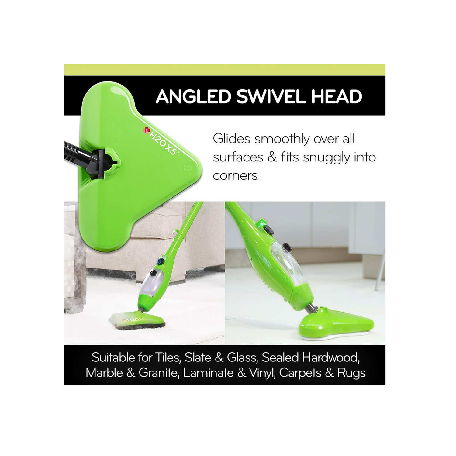 1300W 5-in-1 Multipurpose X5 Steam Mop Sweeper