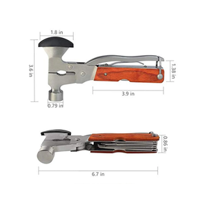 أداة تخييم متعددة الاستخدامات 16 في 1 مزودة بفأس ومطرقة