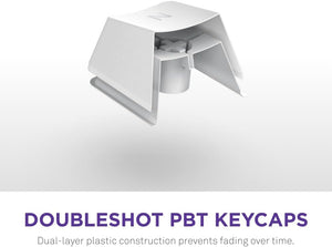 إن زد إكس تي فانكشن 2 ميني تي كيه إل كيبورد  ألعاب بصرية سلكية (مفاتيح إن زد إكس تي سويفت أوبتيكال) - أبيض